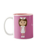 Cute Cartoon Nurse Personalized Pink mugs