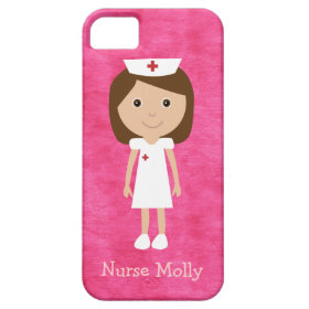 Cute Cartoon Nurse Pink iPhone 5 Covers