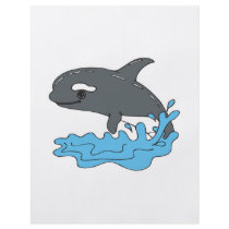 cute cartoon orca killer whale personalized flyer