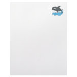cute cartoon orca killer whale letterhead