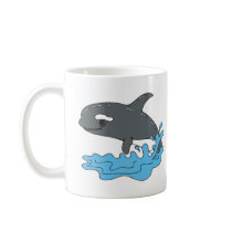cute cartoon orca killer whale mugs