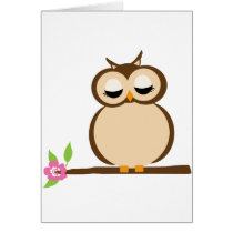 Cute Cartoon owl Card