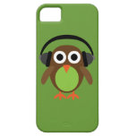 Cute Cartoon Owl DJ With Headphones iPhone 5 Covers