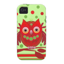 Cute cartoon Owl iPhone 4 Case-Mate Tough