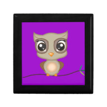 Cute Cartoon Owl Trinket Box