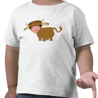 Cute Cartoon Ox children T-shirt shirt