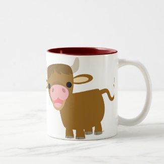 Cute Cartoon Ox mug mug