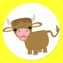 Cute Cartoon Ox sticker