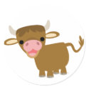 Cute Cartoon Ox sticker