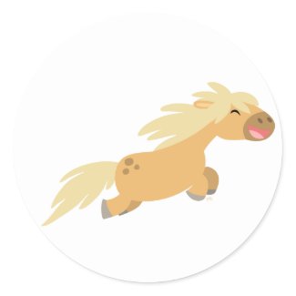 Cute Cartoon Palomino Pony sticker sticker