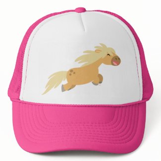 Cute Cartoon Palomino Pony Trucker Hat hat