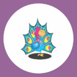 cute cartoon peacock