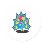 cute cartoon peacock