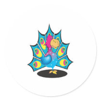 cute cartoon peacock stickers by doonidesignsanimals cute cartoon peacock stickers