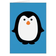 Cute Cartoon Penguin Greeting Cards