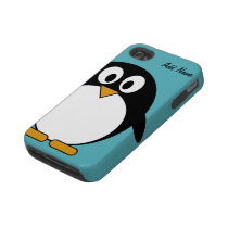Cute Cartoon Penguin - iPhone 4 4s Tough Iphone 4 Cover