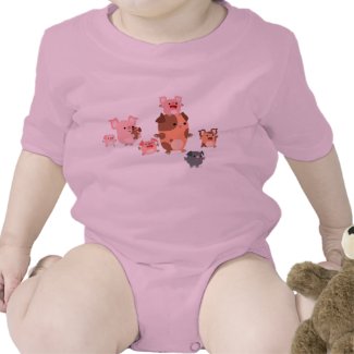 Cute Cartoon Pig Family Baby shirt