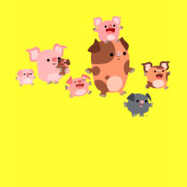 Cute Cartoon Pig Family Children T-Shirt by Lioness_Graphics Cute Cartoon Pig Family Children T-Shirt