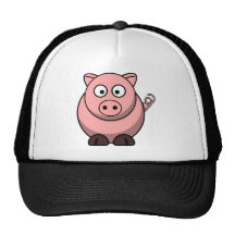 Cute Cartoon Pig Mesh Hat
