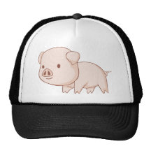 Cute Cartoon Pig Shirts Trucker Hats