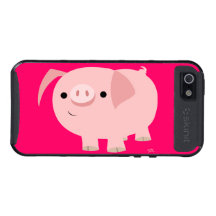 Cute Cartoon Pig Skinit iPhone 5 Cargo Case Cover For iPhone 5