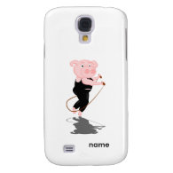 Cute Cartoon Pig Skipping Galaxy S4 Covers