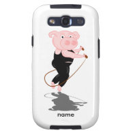 Cute Cartoon Pig Skipping Galaxy SIII Case