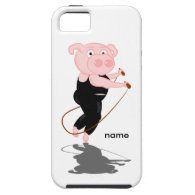 Cute Cartoon Pig Skipping iPhone 5/5S Cover