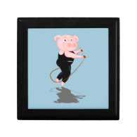 Cute Cartoon Pig Skipping Jewelry Box