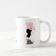Cute Cartoon Pig Skipping Mug