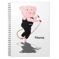 Cute Cartoon Pig Skipping Note Book