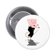 Cute Cartoon Pig Skipping Pin