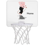 Cute Cartoon Pig Skipping Mini Basketball Backboard