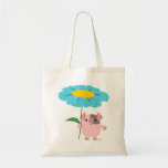 Cute Cartoon Pig With Gift (Blue) Bag