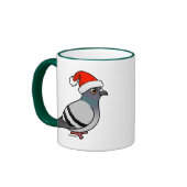Pigeon Santa Claus Ringer Mug
