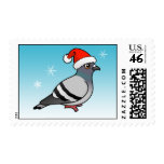 Pigeon Santa Claus Stamp