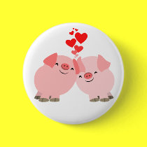 Nette Karikatur-Schweine im Liebes-Knopf-Abzeichen buttons