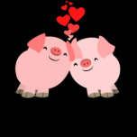 Cute Cartoon Pigs in Love Women T-Shirt
