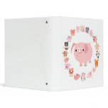 Cute Cartoon Pigs Mandala Binder