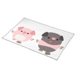 Cute Cartoon Pigs On a Walk Placemat