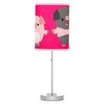 Cute Cartoon Pigs On a Walk Table Lamp
