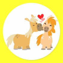 Cute Cartoon Ponies in Love sticker by Lioness_Graphics Cute Cartoon Ponies in Love sticker