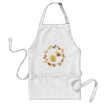 Cute Cartoon Ponies Mandala Cooking Apron