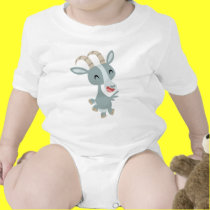 Habillement caracolant de bébé de chèvre de bande  t-shirts