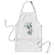Cute Cartoon Prancing Goat Cooking Apron