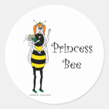 Cute cartoon Princess Bee Sticker