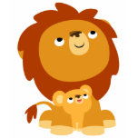 Cute Cartoon Protective Lion & Cub Women T-Shirt