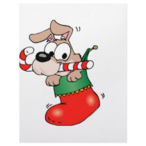 Cute cartoon puppy in Christmas stocking Custom Letterhead