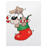 Cute cartoon puppy in Christmas stocking Custom Letterhead