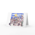 Cute Cartoon Rabbit Full Moon Card